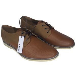 Sonoma Martin Classic Leather Oxfords (Size:13, Color:Cognac/Tan)
